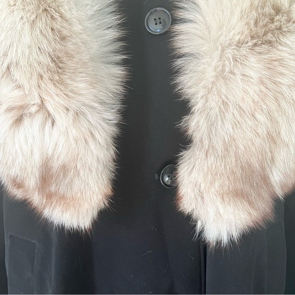 Fox Fur Collar Adjustable Scarf Tan Blend Plush - Picture 5 of 7